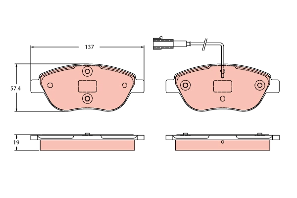 Brake Pad Set, disc brake (GDB2421)