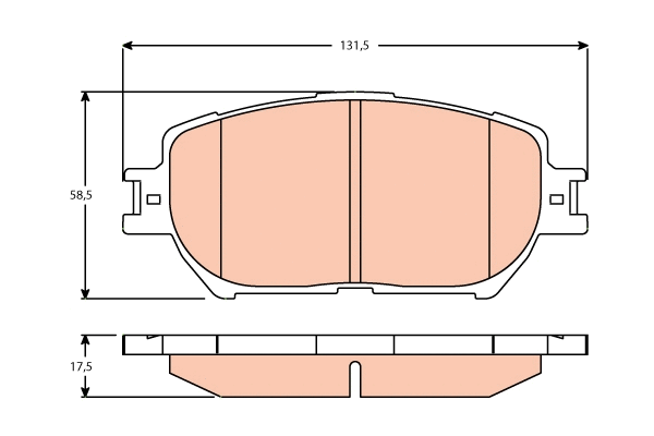Brake Pad Set, disc brake (GDB3628)