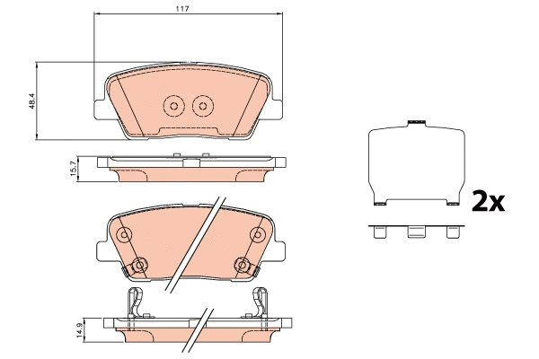 Brake Pad Set, disc brake (GDB3624)
