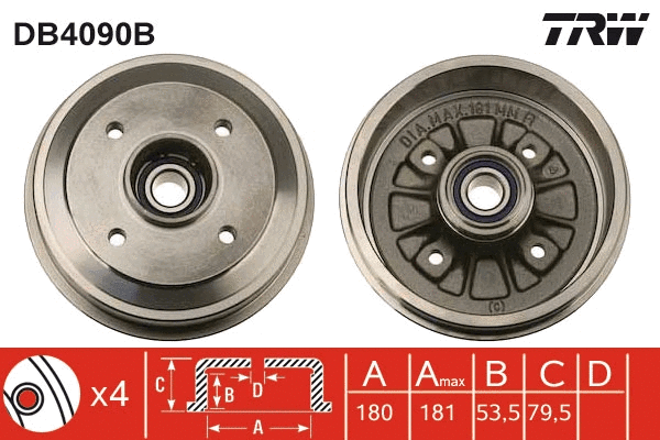 Brake Drum (DB4090B)