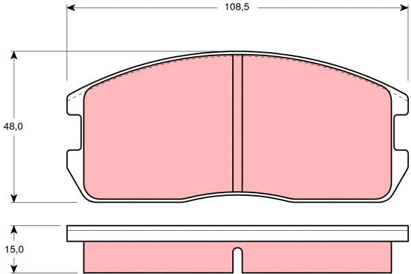 Brake Pad Set, disc brake (GDB365)