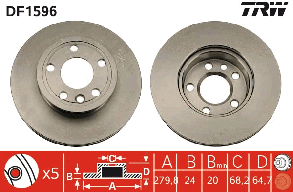 Brake Disc (DF1596)