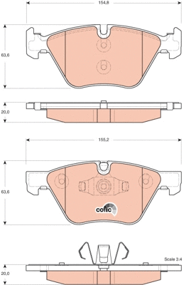 Brake Pad Set, disc brake (GDB1662)