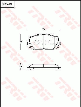 Brake Pad Set, disc brake (GDB7728AT)