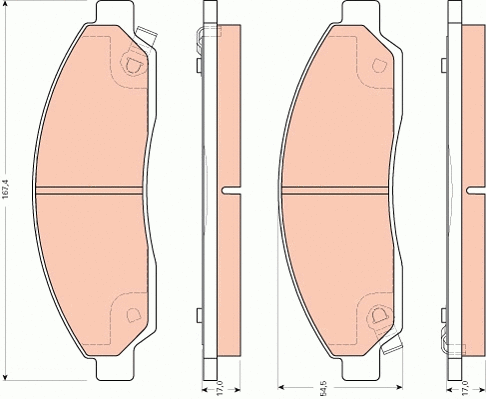Brake Pad Set, disc brake (GDB7619)