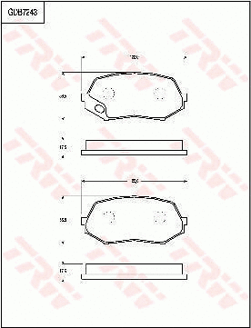 Brake Pad Set, disc brake (GDB7243)