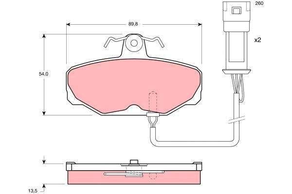 Brake Pad Set, disc brake (GDB471)