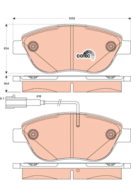 Brake Pad Set, disc brake (GDB1878)