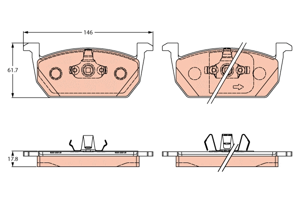 Brake Pad Set, disc brake (GDB2266)