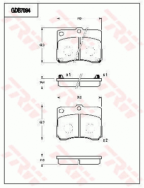 Brake Pad Set, disc brake (GDB7094)