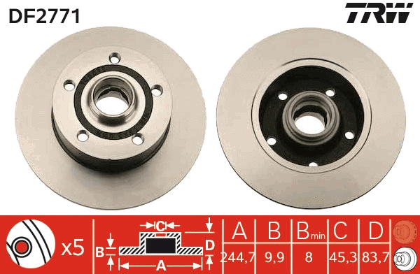 Brake Disc (DF2771)