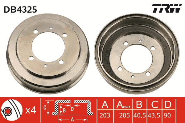 Brake Drum (DB4325)