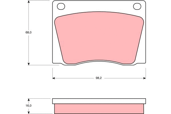 Brake Pad Set, disc brake (GDB554)