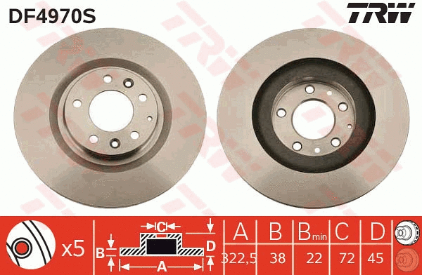 Brake Disc (DF4970S)