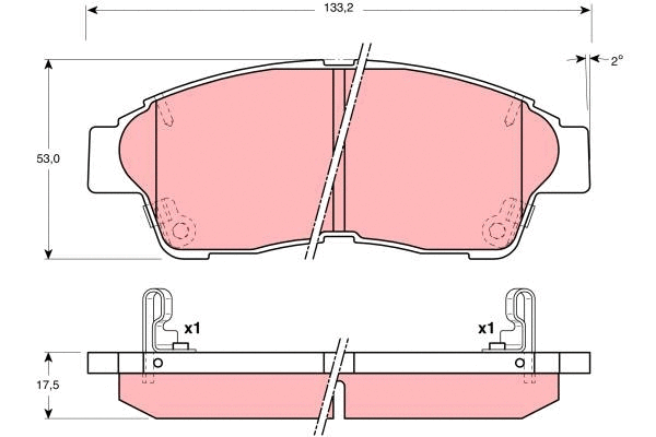 Brake Pad Set, disc brake (GDB3207)