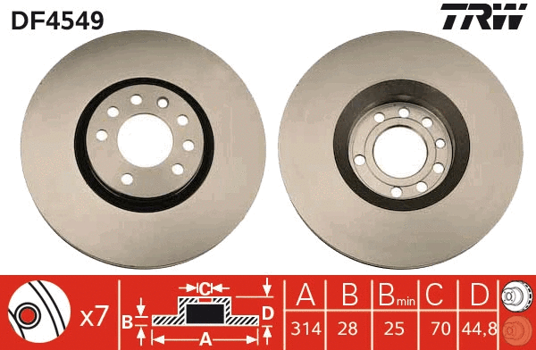 Brake Disc (DF4549)