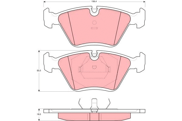 Brake Pad Set, disc brake (GDB1355)