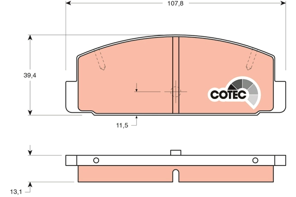 Brake Pad Set, disc brake (GDB3088DT)