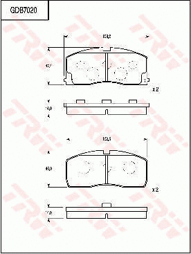 Brake Pad Set, disc brake (GDB7020)
