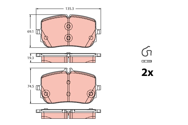 Brake Pad Set, disc brake (GDB2433)
