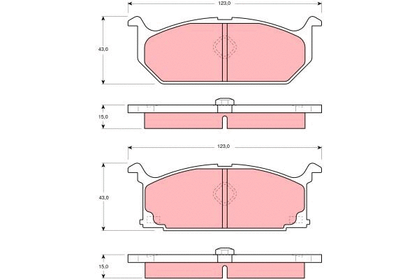 Brake Pad Set, disc brake (GDB4087)