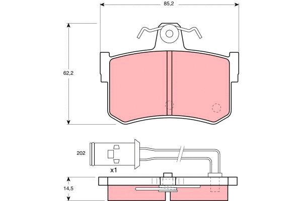 Brake Pad Set, disc brake (GDB486)