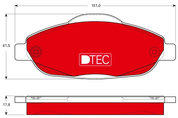 Brake Pad Set, disc brake (GDB1761DTE)