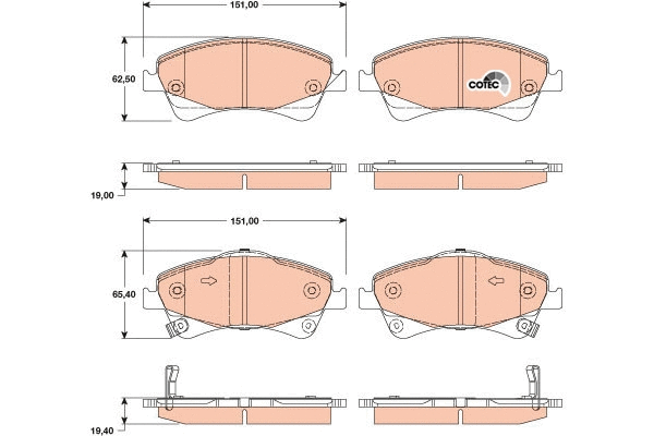 Brake Pad Set, disc brake (GDB3479)