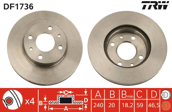 Brake Disc (DF1736)