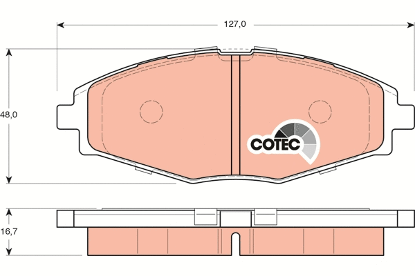Brake Pad Set, disc brake (GDB3195)