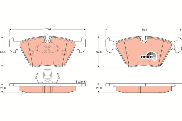 Brake Pad Set, disc brake (GDB1264)