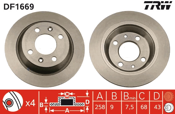 Brake Disc (DF1669)