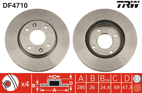Brake Disc (DF4710)