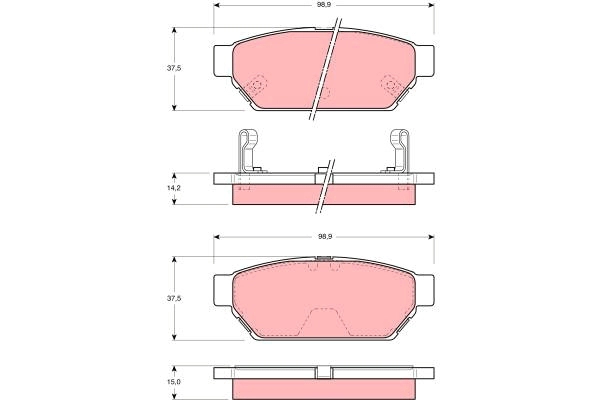 Brake Pad Set, disc brake (GDB3045AT)