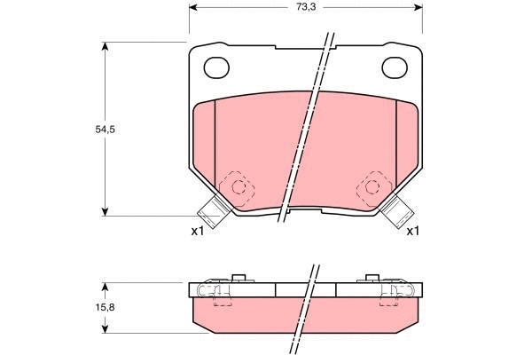 Brake Pad Set, disc brake (GDB1007)