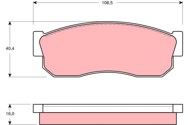 Brake Pad Set, disc brake (GDB288)