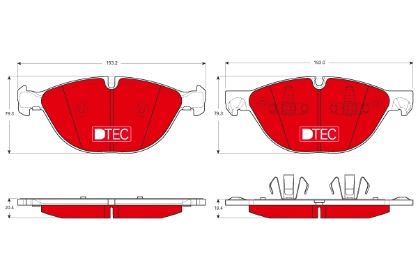 Brake Pad Set, disc brake (GDB1728DTE)