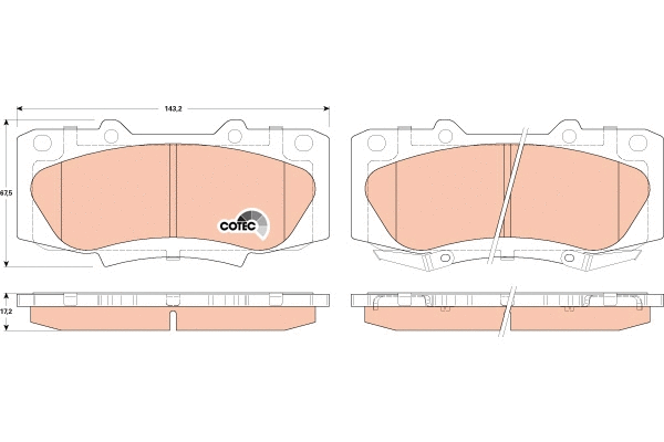 Brake Pad Set, disc brake (GDB3528)