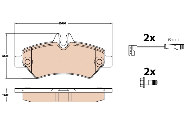 Brake Pad Set, disc brake (GDB2076)