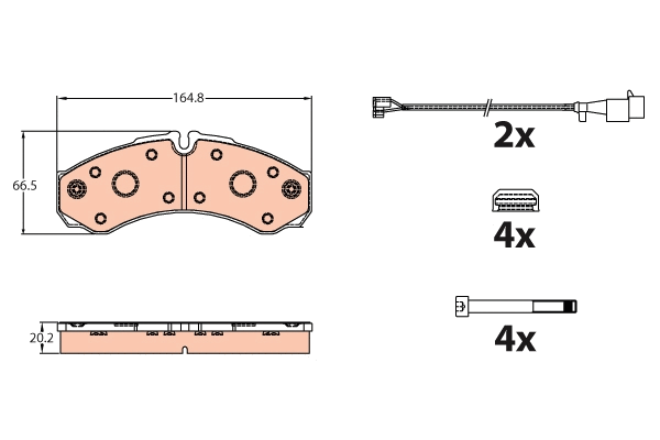 Brake Pad Set, disc brake (GDB2109)