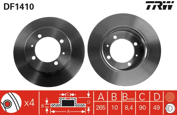 Brake Disc (DF1410)