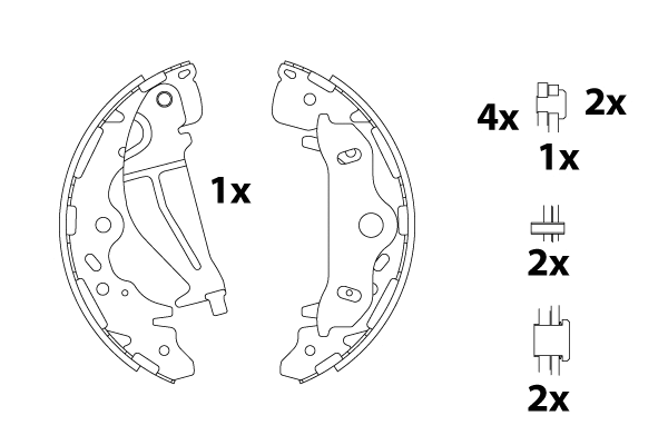 Brake Shoe Set (GS8820)