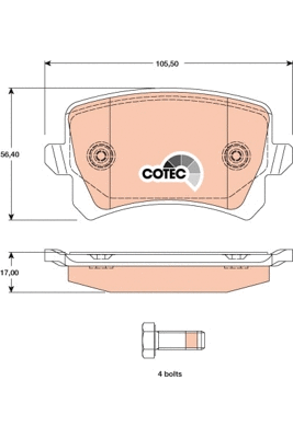 Brake Pad Set, disc brake (GDB1763)
