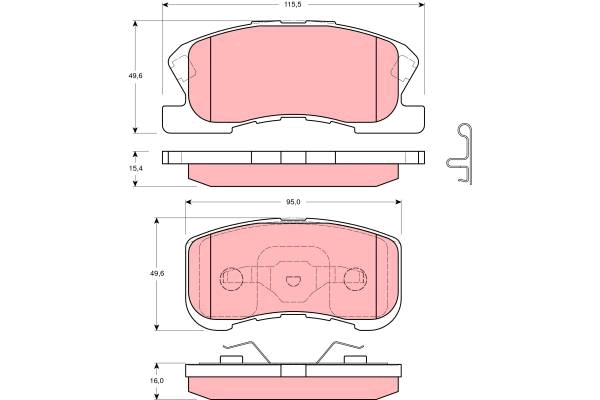Brake Pad Set, disc brake (GDB3220DT)