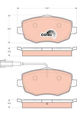 Brake Pad Set, disc brake (GDB1706)