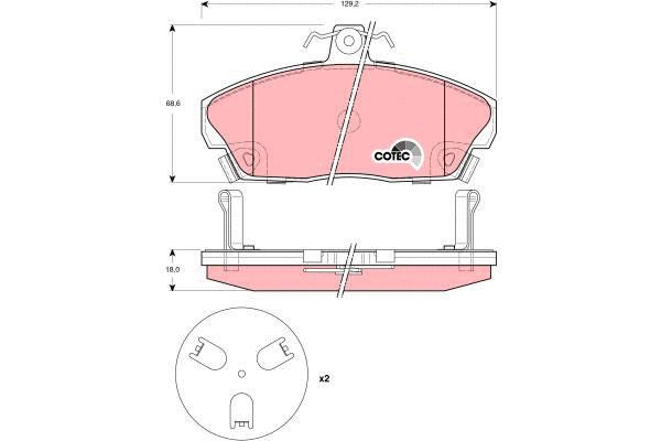 Brake Pad Set, disc brake (GDB3267)