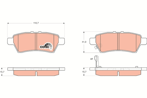 Brake Pad Set, disc brake (GDB3405)