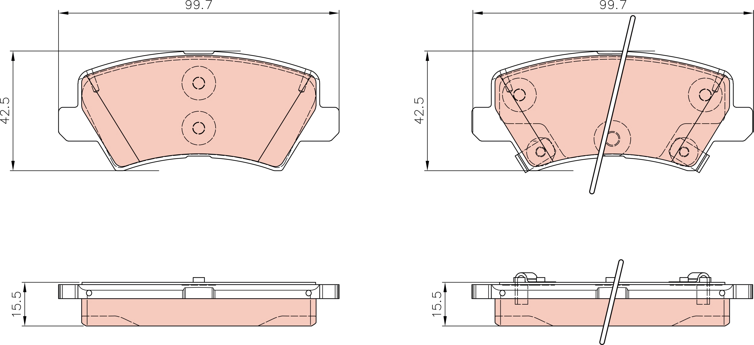 Brake Pad Set, disc brake (GDB8970AT)