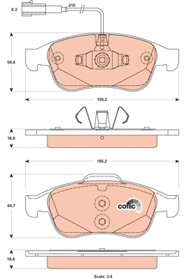 Brake Pad Set, disc brake (GDB1873)