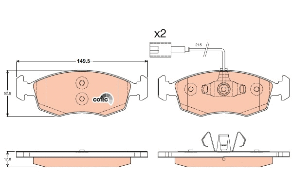 Brake Pad Set, disc brake (GDB1900)